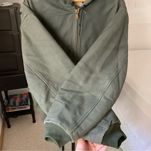Carhartt J140 Quilt Lined Green Canvas Jacket Men’s XL - Picture 4 of 8
